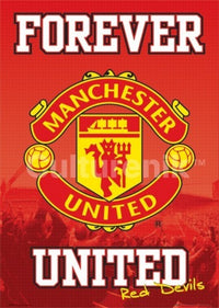 Manchester United Forever Poster showcasing vibrant team spirit.