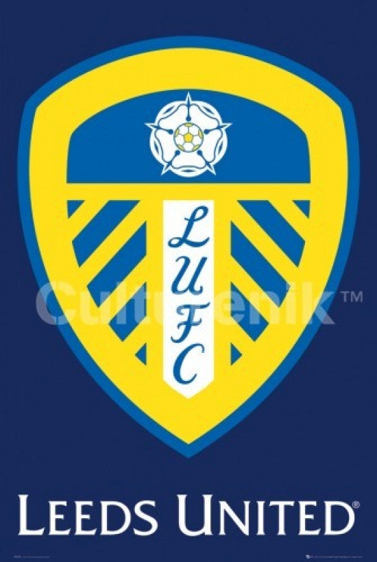 Leeds United Club Crest Poster Print - 36x24 Rolled Poster