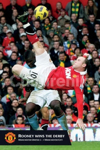 Manchester United Rooney Goal Poster Print - 34x22