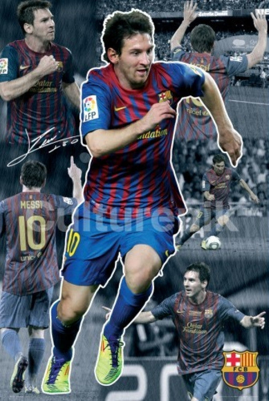 FC Barcelona Lionel Messi 2011-2012 Collage Poster Print