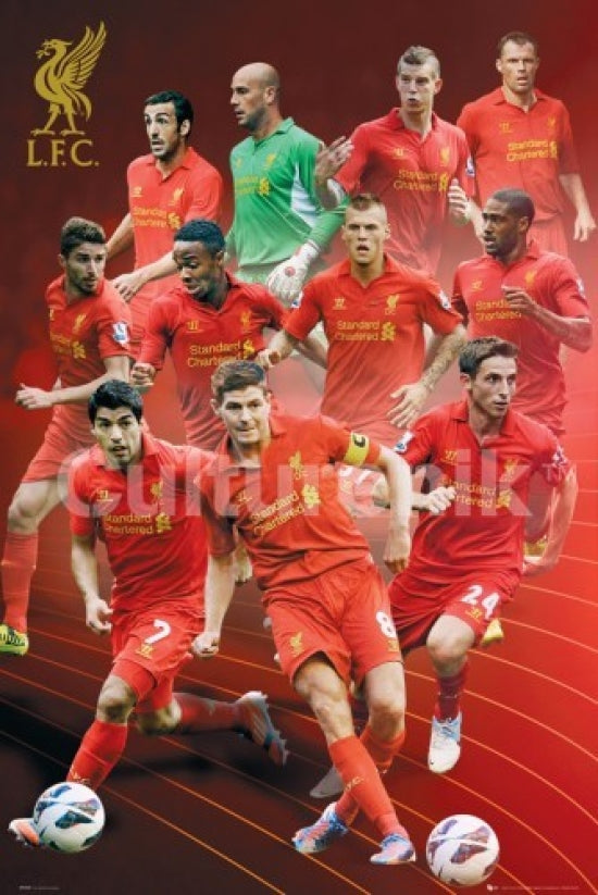 Liverpool Players 2012-2013 Poster Print - 36x24