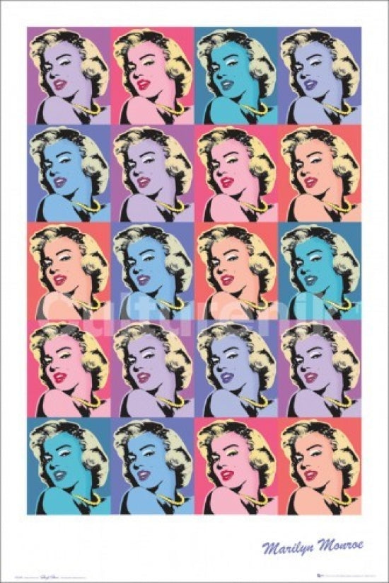 Marilyn Monroe Repeat Poster featuring iconic poses of the legendary actress.