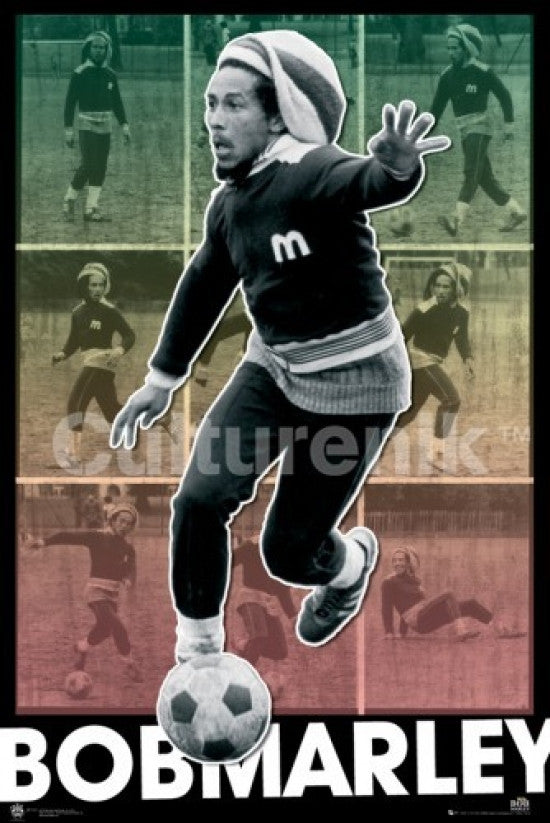 Bob Marley Football/Soccer Poster Print - Rolled Art
