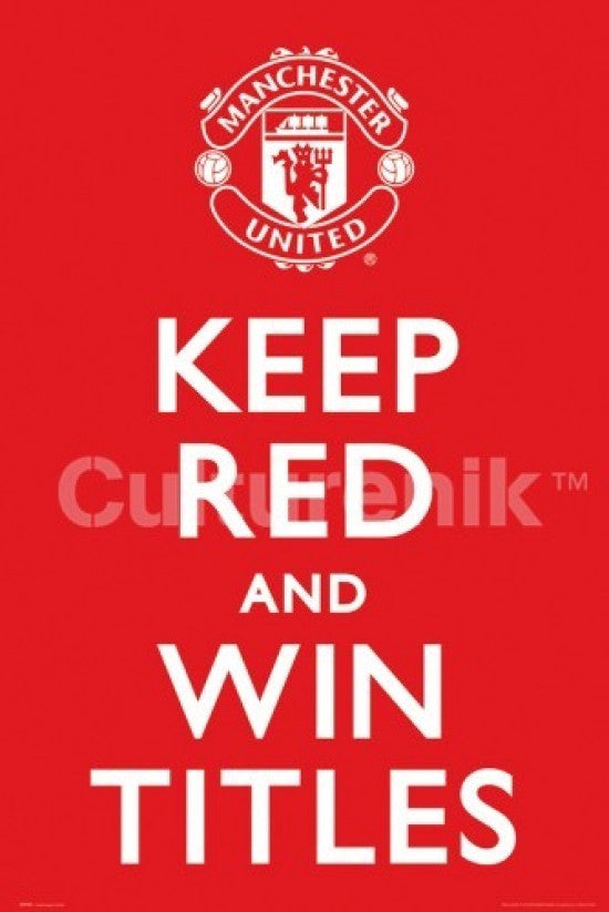 Manchester United Keep Red Poster Print - 36x24