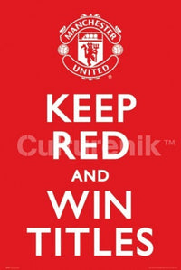 Manchester United Keep Red Poster Print - 36x24