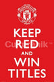 Manchester United Keep Red Poster Print - 36x24
