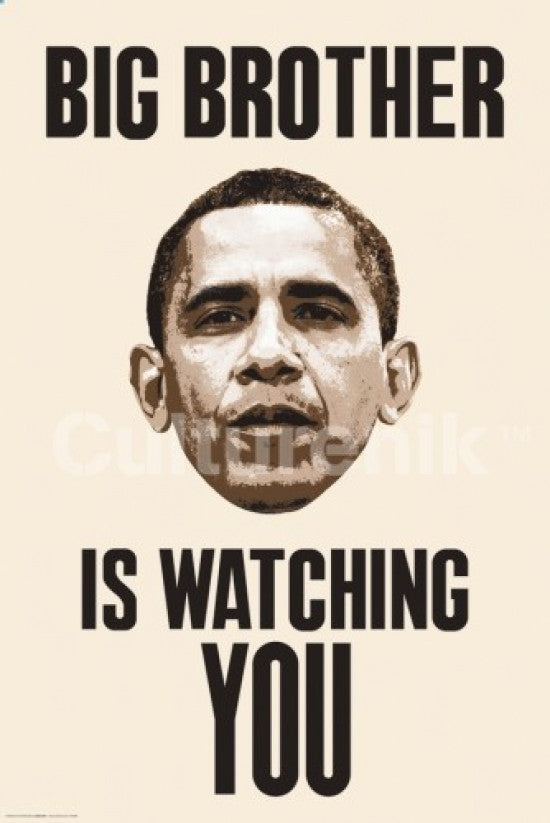 Big Brother is Watching You - Obama Poster Print 34x22