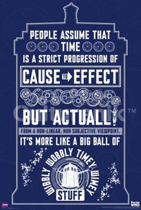 Doctor Who Wibbly Wobbly Quote Poster Print - 36x24