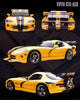 Dodge Viper GTS-ACR Poster Print showcasing a vibrant American sports car.