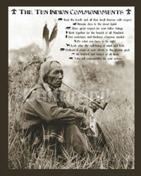 10 Indian Commandments Poster Print - 20x16 Rolled Artwork