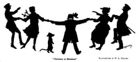 Silhouette of People Dancing Poster Print showcasing dynamic movement and energy.