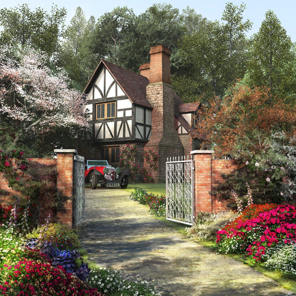 Alder Tree House Poster Print by Dominic Davidson showcasing serene nature.