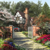 Alder Tree House Poster Print by Dominic Davidson showcasing serene nature.