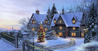 Christmas Card Poster Print by Dominic Davidson showcasing festive design.