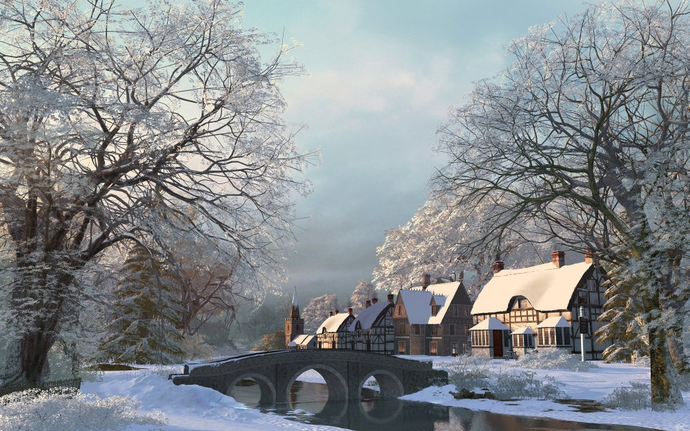 Snow Best Poster Print by Dominic Davidson showcasing a serene winter landscape.