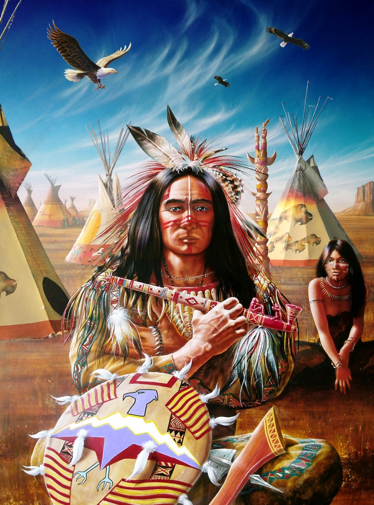 Americans poster print by Adrian Chesterman showcasing vibrant American culture.