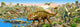 Dinosaur Panorama Poster Print by Adrian Chesterman showcasing prehistoric landscape