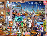 Movie Madness Poster Print by Adrian Chesterman showcasing vibrant film elements.