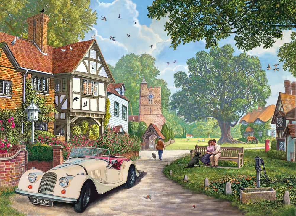 A Drive Out Poster Print by Steve Crisp showcasing a serene landscape.