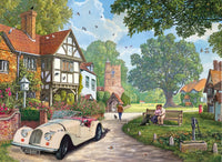 A Drive Out Poster Print by Steve Crisp showcasing a serene landscape.