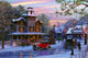 Snow Streets Poster Print by Dominic Davidson showcasing winter landscape.