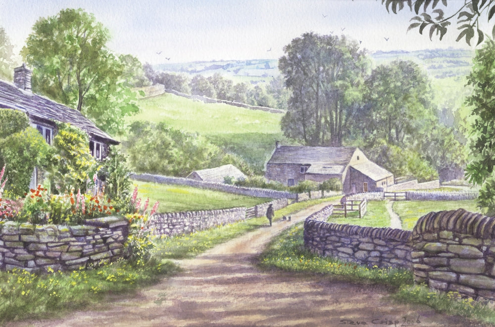A Walk in the Dales Poster Print by Steve Crisp showcasing beautiful countryside scenery.