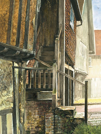 Penshurst Steps Poster Print by Steve Crisp showcasing serene nature.