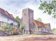 Plaxtol Church Wedding Poster Print by Steve Crisp, showcasing beautiful architecture.