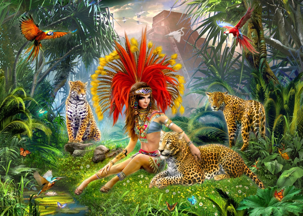 Paradise Bird Poster Print by Jan Patrick showcasing vibrant colors and details.
