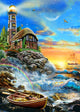 Twilight Lighthouse Poster Print by Adrian Chesterman featuring a beautiful lighthouse at dusk.