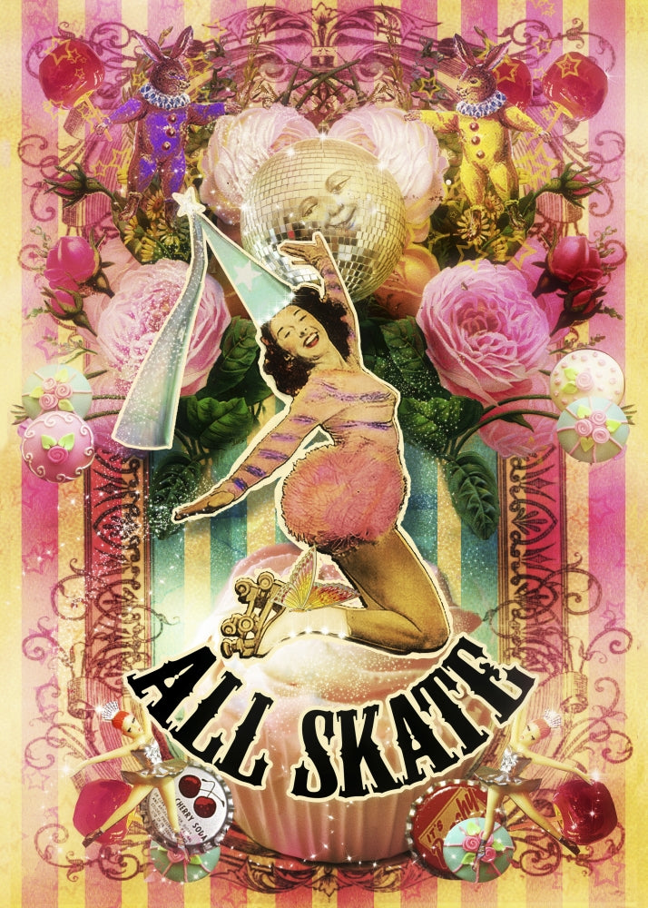 All Skate Poster Print by Aimee Stewart showcasing vibrant skate culture.
