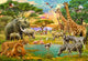 The Watering Hole poster print by Jan Patrick, showcasing serene wildlife at a watering hole.