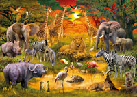 African Harmony Poster Print by Jan Patrick showcasing vibrant colors and intricate designs.