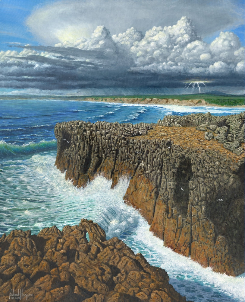 Atlantic Breakers poster print by Richard Harpum, showcasing the beauty of Pontal, Portugal