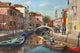 Burano Canal Fine Art Print by Richard Harpum featuring vibrant colors and serene atmosphere.