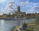Fishing with Oscar - Doncaster Minster Poster Print by Richard Harpum