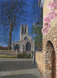 Spring Morning, Brides Cottage, Tickhill, Yorkshire Poster Print by Richard Harpum