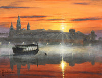 Wawel Sunrise Krakow Poster Print by Richard Harpum