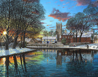 Winter Evening, Tickhill, Yorkshire poster print by Richard Harpum