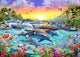 Tropical Cove Poster Print by Adrian Chesterman featuring lush greenery and tranquil waters.