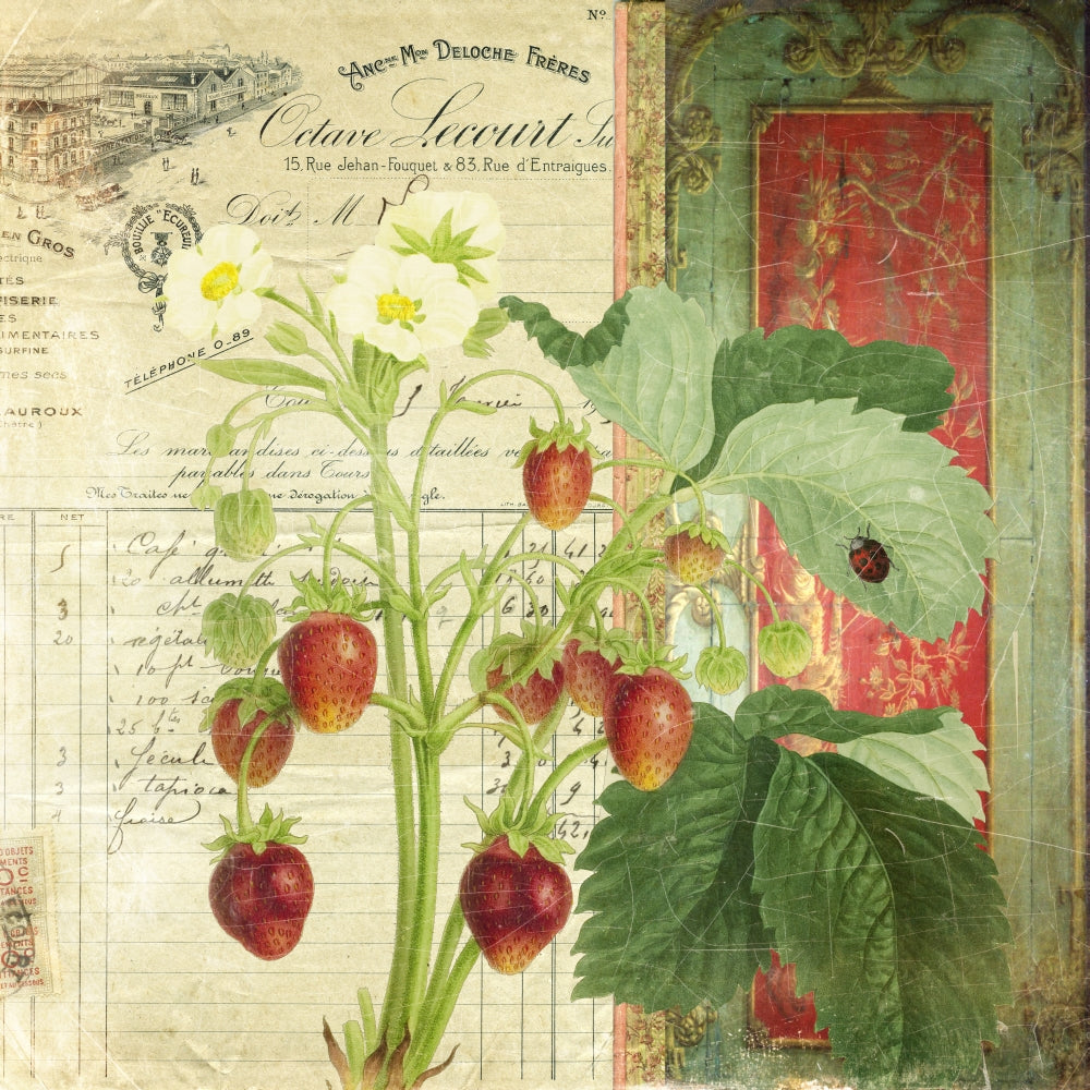 Fraise de la Creme Poster Print by Aimee Stewart featuring vibrant strawberries.