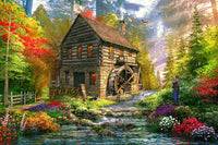 Mill Cottage Poster Print by Dominic Davidson showcasing a serene landscape.
