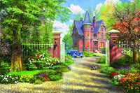 Old Victorian Poster Print by Dominic Davidson showing intricate Victorian architecture.