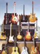 Guitars poster print by Adrian Chesterman showcasing various guitars