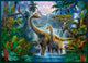 Sauropods2 Poster Print by Jan Patrick showcasing prehistoric dinosaurs.