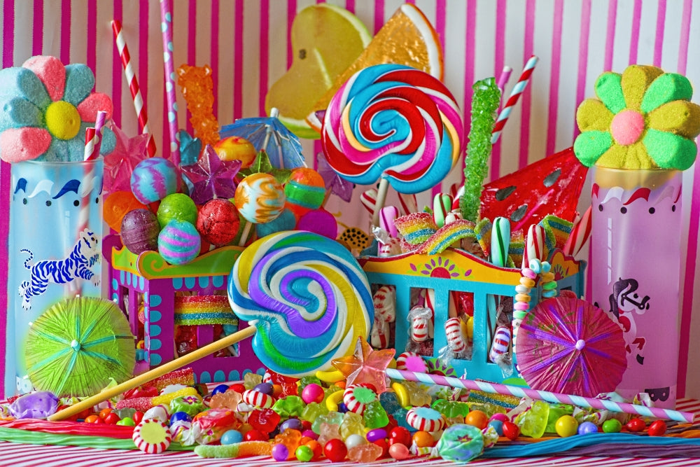 Sweets Poster Print by Aimee Stewart featuring colorful desserts.