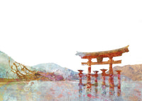 Torii Gate Color Splash Poster Print by Aimee Stewart showcasing vibrant colors.