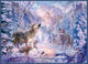Snow Landscape with Wolves Poster Print by Jan Patrick