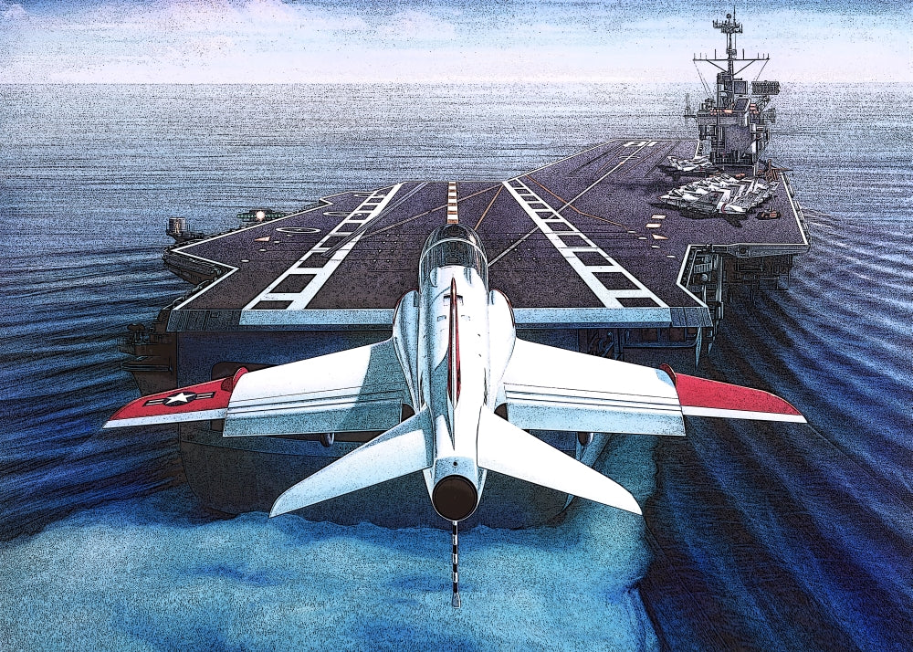 Gnat Landing Poster Print by Adrian Chesterman featuring vibrant colors and intricate details.