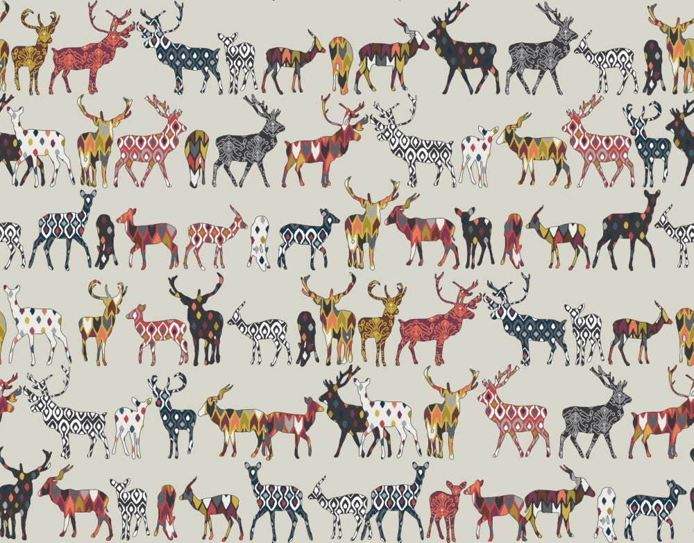 Oatmeal Spice Deer Poster Print by Sharon Turner, featuring serene deer artwork.